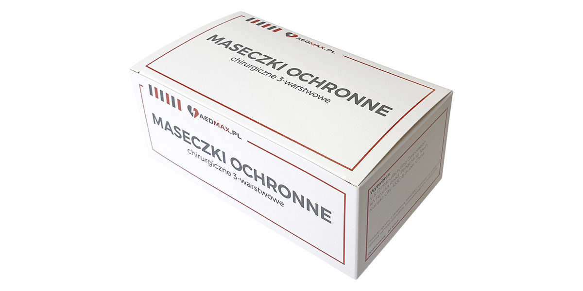 Pudełko wykrojnikowe na maseczki ochronne