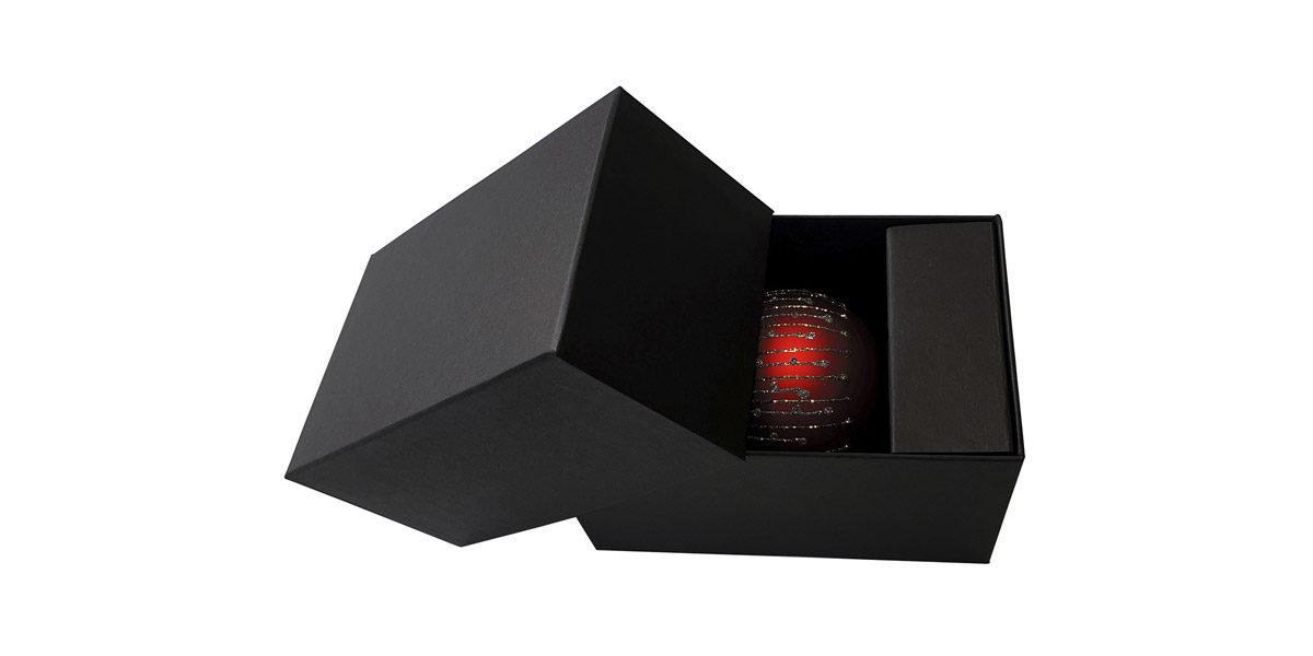 Ozdobne pudełko wysuwane na bombki z wkładką